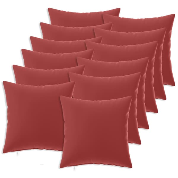 Kuddöverdrag 12 st HEERLEN Vinröd 50 x 50 cm Polyester