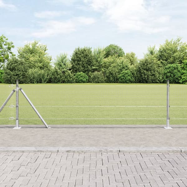Stängselstolpe Silver 10 x 0,5 m (12 x 12 mm mesh) Stål