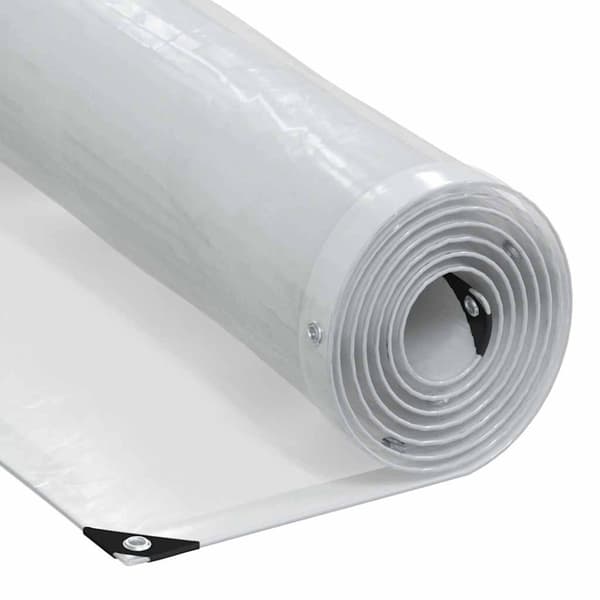 Klar presenning med öljetter 5x5 m polyeten