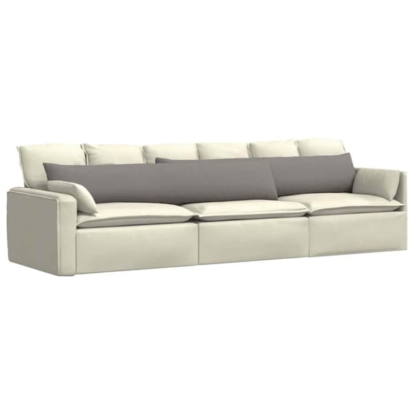 Sofakuddar 2 pcs Taupe 200 x 40 cm tyg
