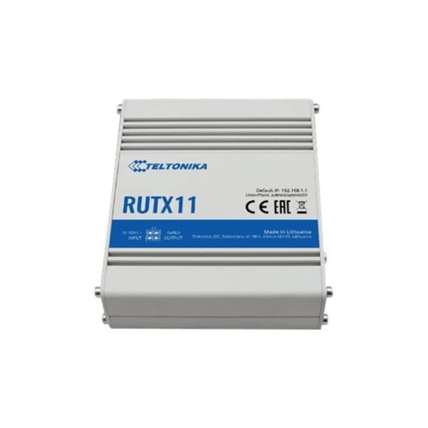 Teltonika RUTX11 - trådlös router - WWAN - Bluetooth, Wi-Fi 5 - DIN-skenmonterbar Grå