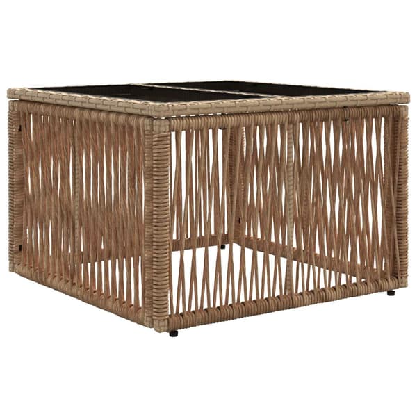 Trädgårdsoffset 7 pcs Beige konstrotting