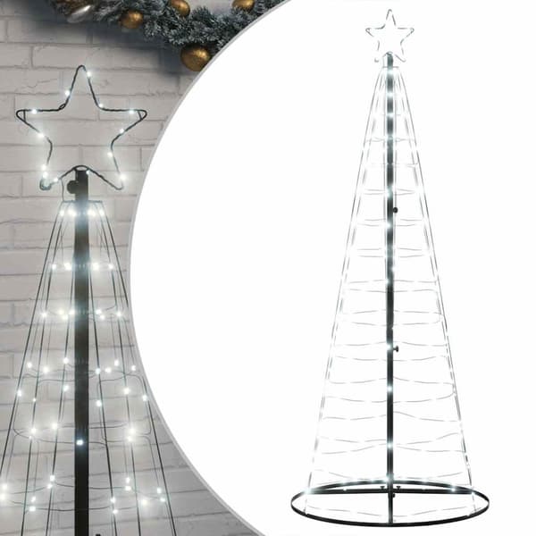 LED julgran 200 LEDs kallvit 180 cm