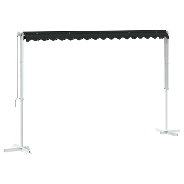 Fristående markis Antracit 4 × 3 m Polyester