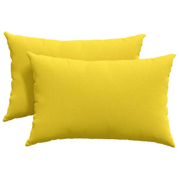 Sofakuddar 2 pcs Ljusgul 60 x 40 cm tyg