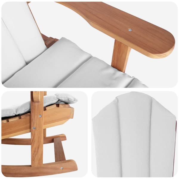 Trädgårds Adirondack Gungstol Naturlig 100% Polyester