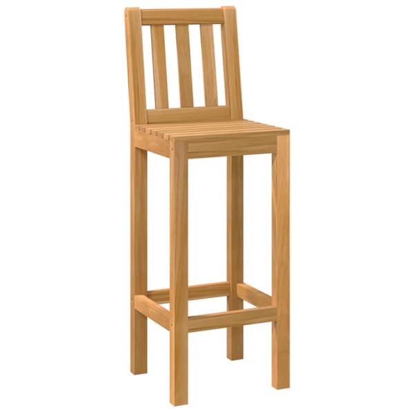 Utomhus Bar Set 5 pcs Naturlig Massivt teakträ