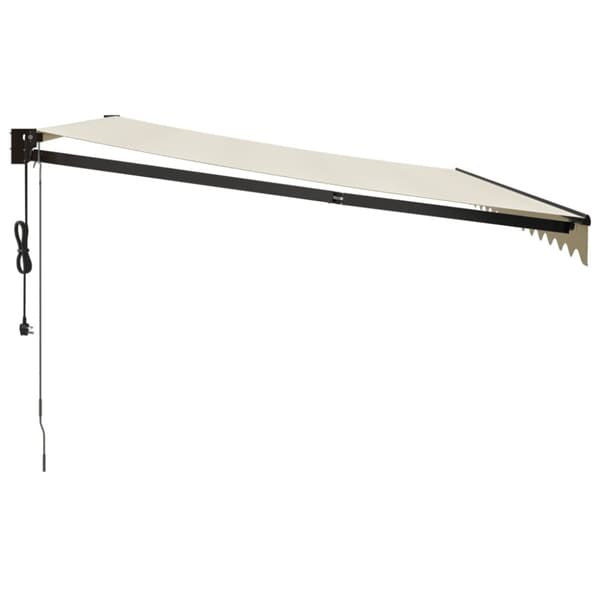Automatisk infällbar markis gräddvit 4,5x3 m