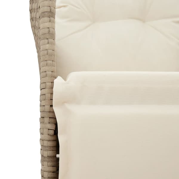 Bistrogrupp med dynor 3 delar beige konstrotting