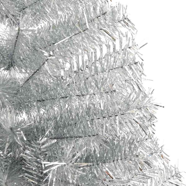 Konstgjord Förbelyst Julgran Silver 210 cm PET