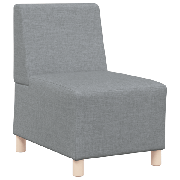 Modulsofa utan armstöd 2 pcs Ljusgrå 55 x 74 x 82 cm tyg