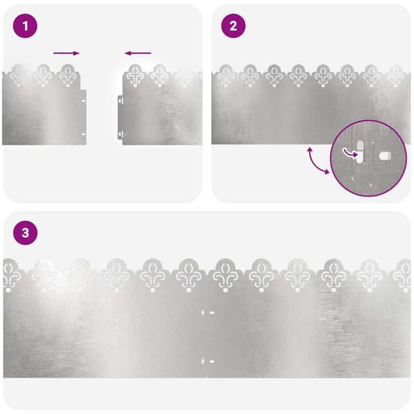 Gräskanter 10 pcs Silver 103 x 0,05 x 22 cm Rostfritt stål