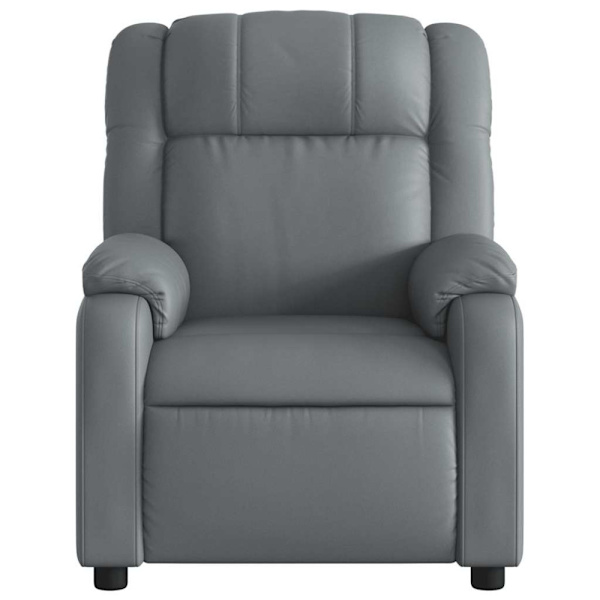 Massagefåtölj grå konstläder