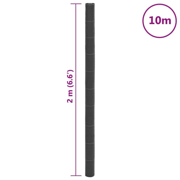 Ogräsmatta svart 2x10 m PP