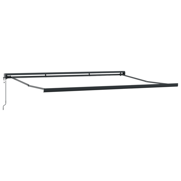 Markis Svart 400 × 300 cm Polyester och aluminium
