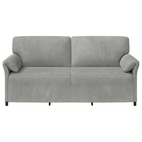 3-Sits soffa Ljusgrå 198 x 83 x 95 cm Sammet