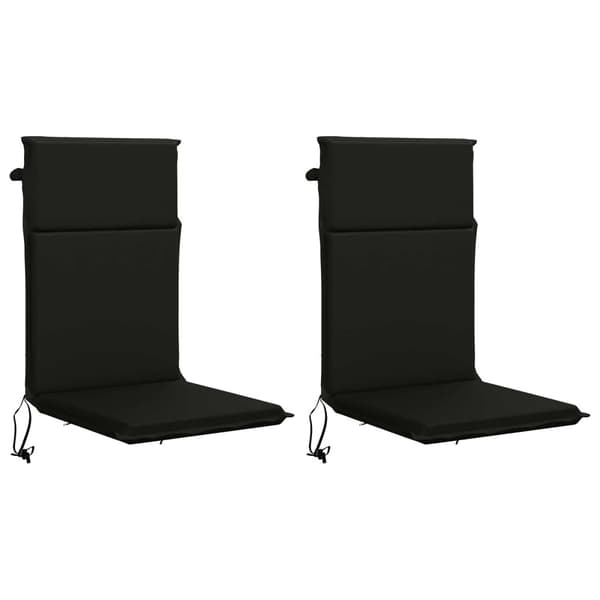 Dyna till stol med hög rygg GEMERT 2 st 100% Polyester Svart