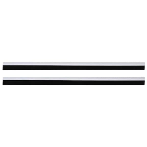 Självhäftande dörrborstlist 2 pcs Vit 100 cm Aluminiumlegering