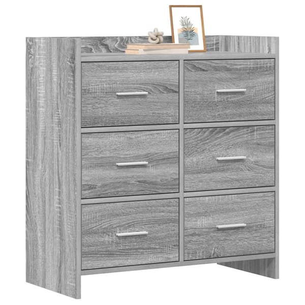 Sideboard Grå Sonoma 75 x 33 x 80 cm Konstruerat trä