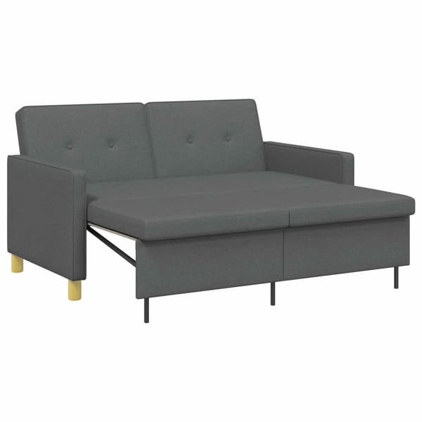 Pull Out Sofa Bed Mörkgrå Tyg