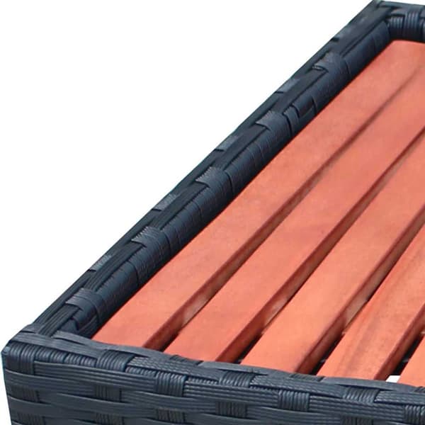 Spatrappa konstrotting 92x45x25 cm svart