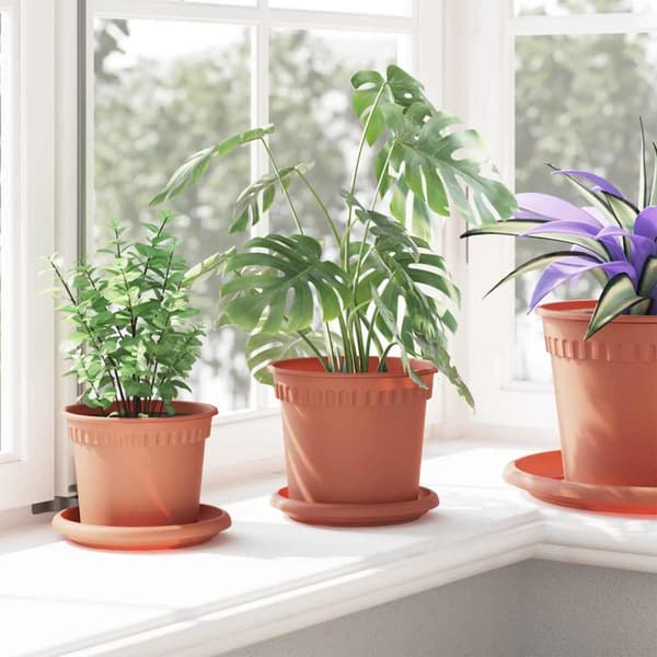 Rund Blomkruka 6 pcs Murgrön Ø 15 x 12 cm Plast