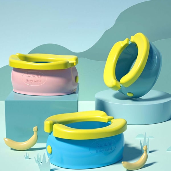 Bärbar Pottstol för Barn Lätt att Rengöra Återanvändbar Resetoalett för Båt Picknick Husbil Grön[D] Blue 22cmx20cmx10cm
