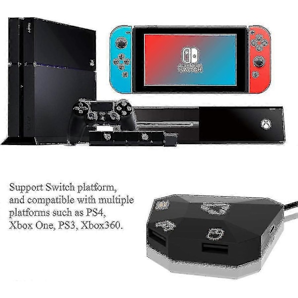 Tangentbord och musadapter för Nintendo Switch/ PS4/ PS3/ Xbox One/ Xbox 360 Konverterare
