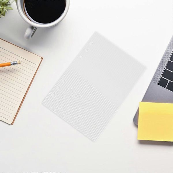 Ringbind 6-Ring Klar Akryl Ringbind Notesbog Cover A5 Akryl Planner Budget Ringbind Notesbog Cover Ringbind Notesbog Cover Notesbog Shell[D] Transparent 8X6.5X0.25cm