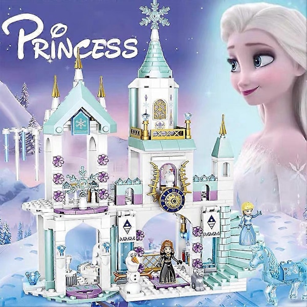 365 kpl Lelurakennussarja Elokuva Frozen Elsa Linna Leikkilahja Opettavainen Tytölle[D]