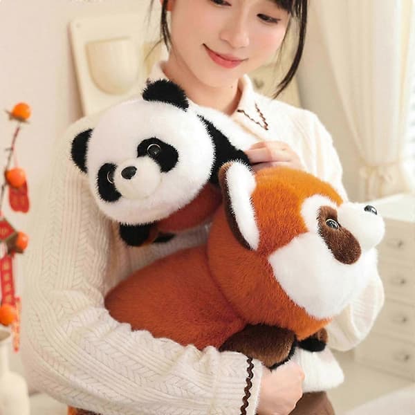 Vendbar Kjempepanda til Brun Panda Plysj Vaskebjørndukke[D] 45cm
