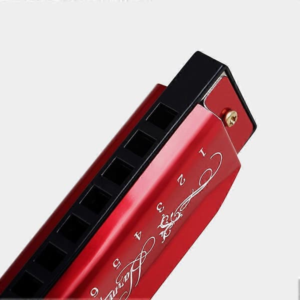 Begynder Harmonika Studenter Harmonika Børne Harmonika Børn 10 Hullers Harmonika[D] Red 8X6.5X0.25cm