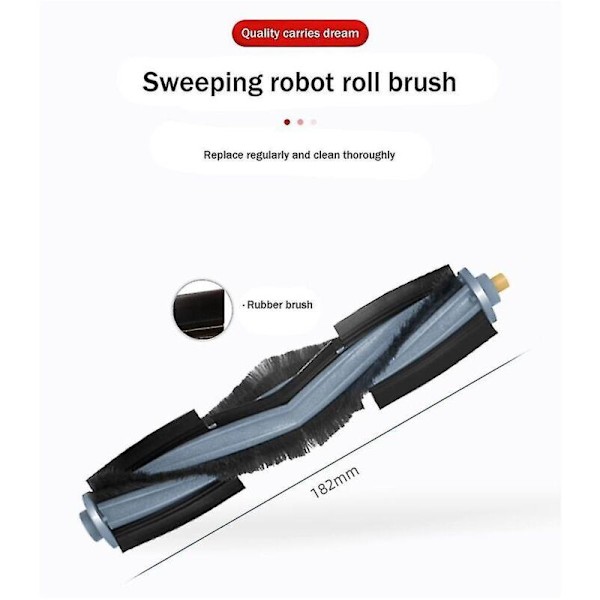 Robotfejer tilbehør egnet til X1 robotstøvsuger fejebørste Noir 0.05