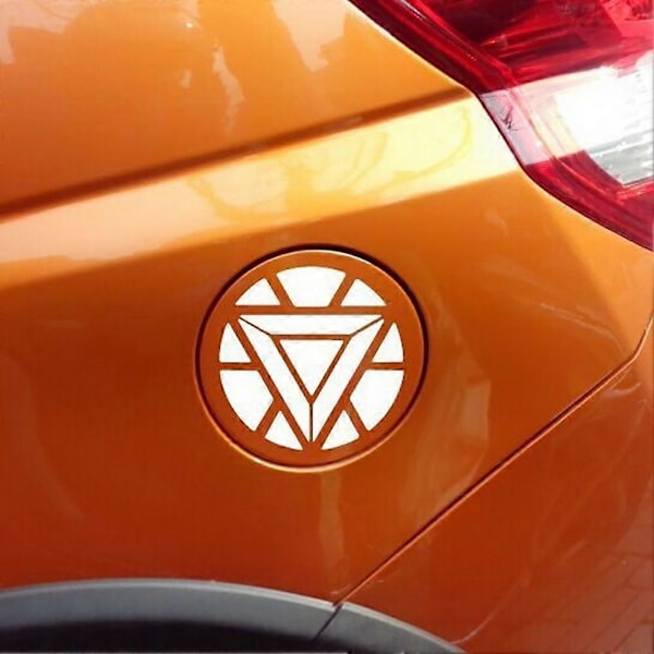 Iron Man Logo Reflekterende Vandafvisende Dekal Bilsticker Motorcykel Styling Dekoration mengxi White