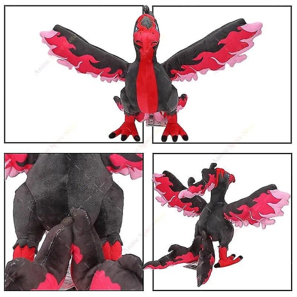 Anime Pokemon Plysch Galarian Moltres Articuno Zapdos Mjuk fylld samlarobjekt Djurplyschdockor Leksaker Dekoration Födelsedagspresent [kk] Galarian Moltres