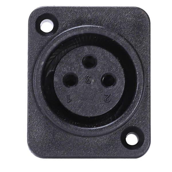 10 stk. Sort XLR 3-benet hun Jack Panel Mount Chassis PCB Socket Connector[D] black