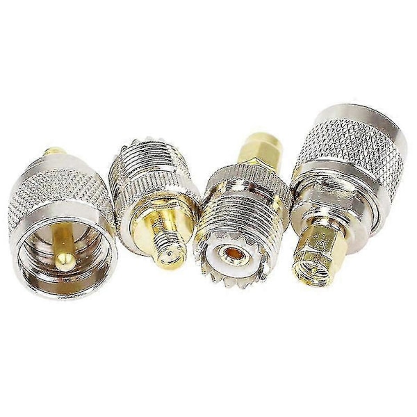 4 ST / SET UHF SL16 PL259 SO239 till SMA Hanplugg Honkontakt RF-kontakt Testkonverterare - Utmärkt