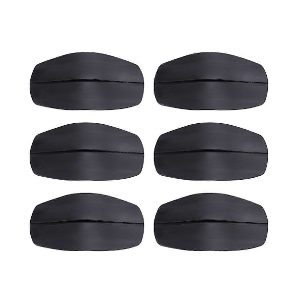 6 st Silikon Axelvaddar Halkfria Osynliga Axelvaddar Dekompressions Axelvaddar BH Silikon Axelvaddar för Kvinnor som Bär Lätt Be[D] Black 9X5cm