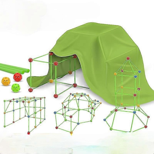 DIY Byggset för Fort, Slott och Tunnel för Barn - Lektält för Flickor och Pojkar Type A