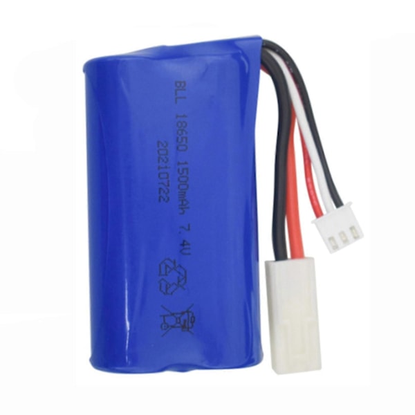 7.4V 1500MAh Lipo Batteri kompatibelt med FT009 FX067C HQ955 948 K959 HJ817 816 RC Speedbåt Reservedeler Repla[D] blue