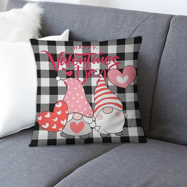 Valentinsdag Pudebetræk 45x45 Rød Kompatibel med Sofadekor til at Udtrykke Kærlighed[D] D One Size