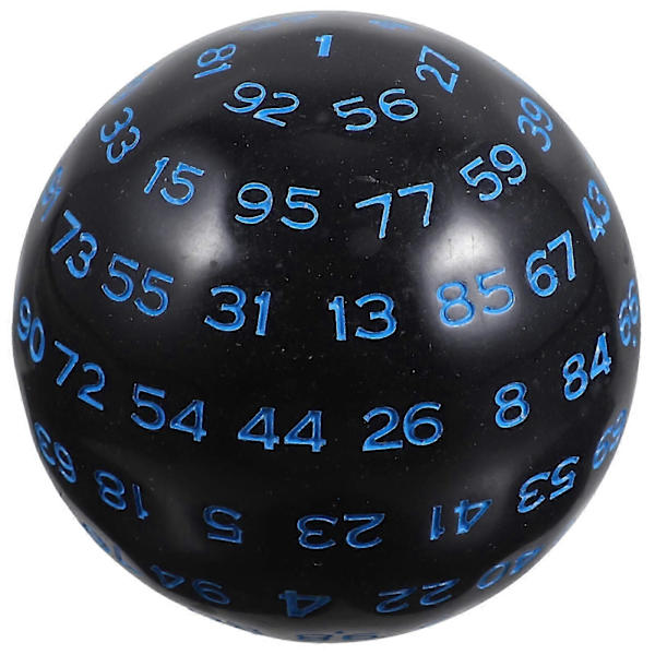 Party Dice 100-sidig Polyhedral Tärning Speltärning 100-sidig Speltärning Portabel Akryl Tärning[D]