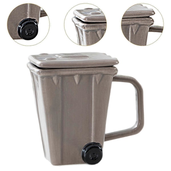 Kaffekopp Daglig Bruk Kopp Bar Tilbehør Vannkopp Kreativ Søppelkasse Krus Søppelbøtte Kopp for Iskaffe Frokost Juice[D] Coffee