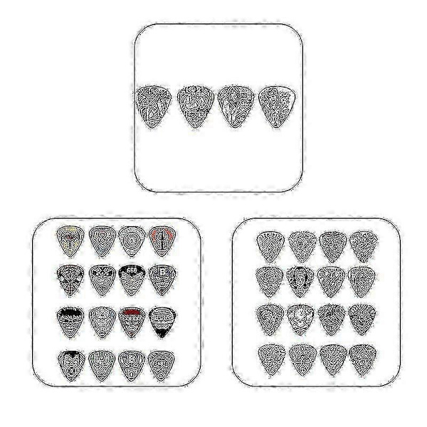 5-pack Gitarrplektrum Grafiskt Plektrum För Elgitarr Akustisk Gitarr Mandolin Och Bas[D]