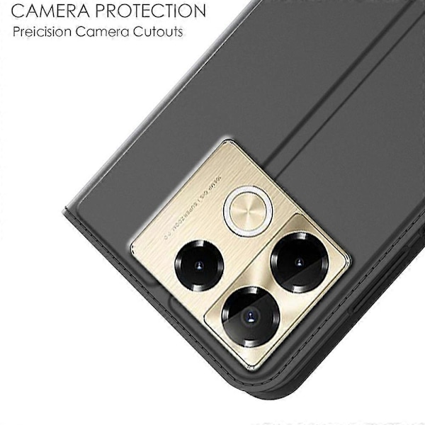 Etui til Infinix Note 40 Pro+ i PU-lær med kortholder, stativ og magnetisk lukking Multicolor Style A
