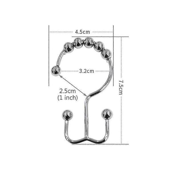 Dusjforhengringer Kroker Dobbel Glide Gardineringer For Baderom[D]