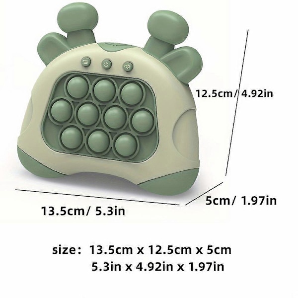 Snabbtryckande bubblor spelkonsol Pop It Konsol Pussel Leksak Sensorisk Ångestlindring Fidget Leksaker Födelsedagspresenter för Barn Green