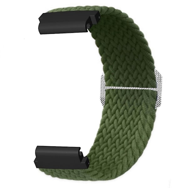 Stretchig nylonklockarmband sportarmband för Garmin Fenix 7S / 6S / 5S, med 20 mm PC-kontakt Army Green