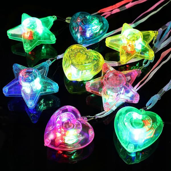8 stk. lysende halskjeder for barn og voksne LED[D] multicolor