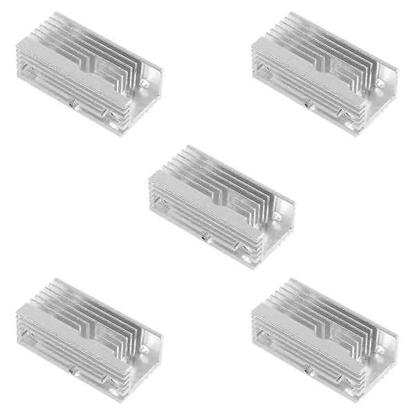 5 stk Kjøleblokk for Sprite Ekstruder 3D-skrivertilbehør for Ender3 S1 Plus Pro/CR10 Smart Pro Silver